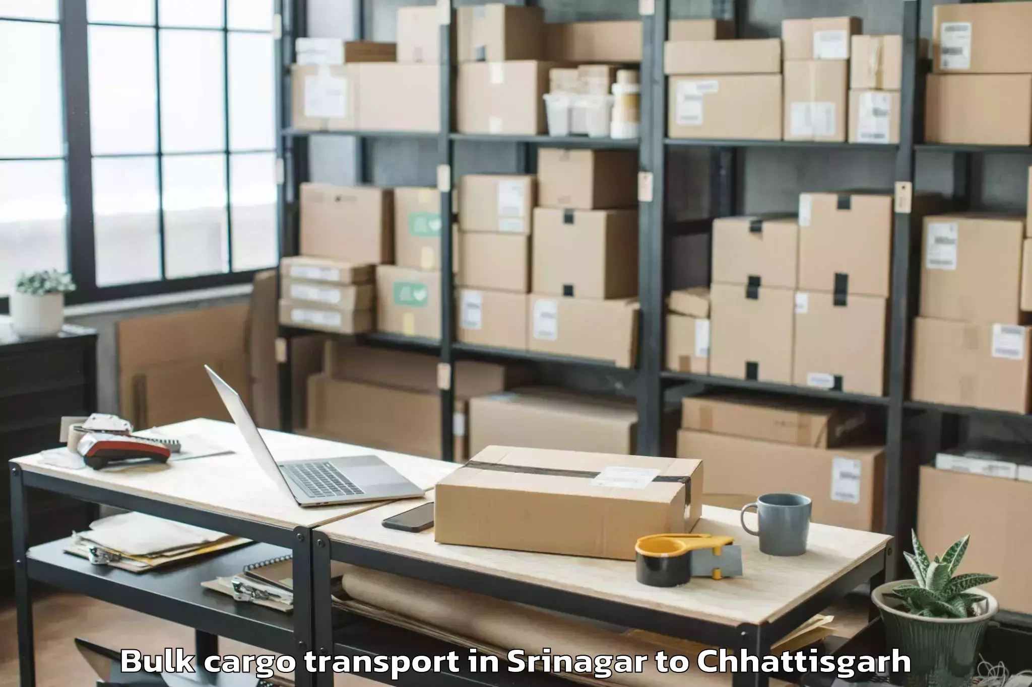 Professional Srinagar to Bishrampur Bulk Cargo Transport